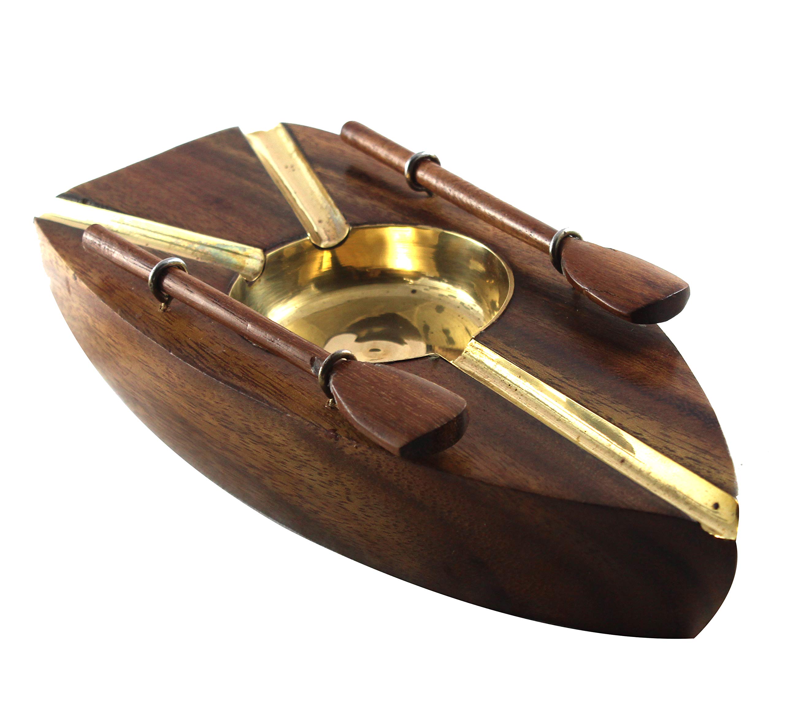 アンティーク灰皿 Amazon.co.jp: ブラウン 木製 ボートスタイル 灰皿 アンティーク風